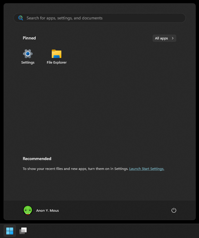 On Windows 11, there’s a search bar at the top of the Start menu.